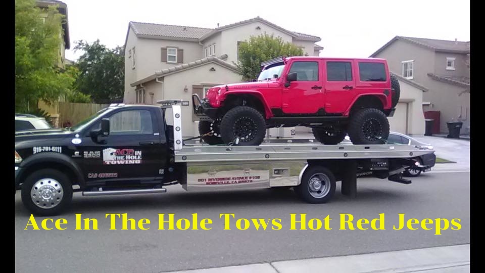 Towing Jeeps and towing other off-road vehicles is what we do at Ace In Hole Towing Company.  If you need flat tire service or a winch out, we can help you.