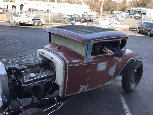 Ace In The Hole Towing owner Shawn Nelson checking out a classic '32 Ford after it was brought in for a fresh paint job. If you want the very best towing company in Roseville, Rocklin or Citrus Heights, there is only one place to call - Ace In The Hole Towing.  Call 916-288-8989.