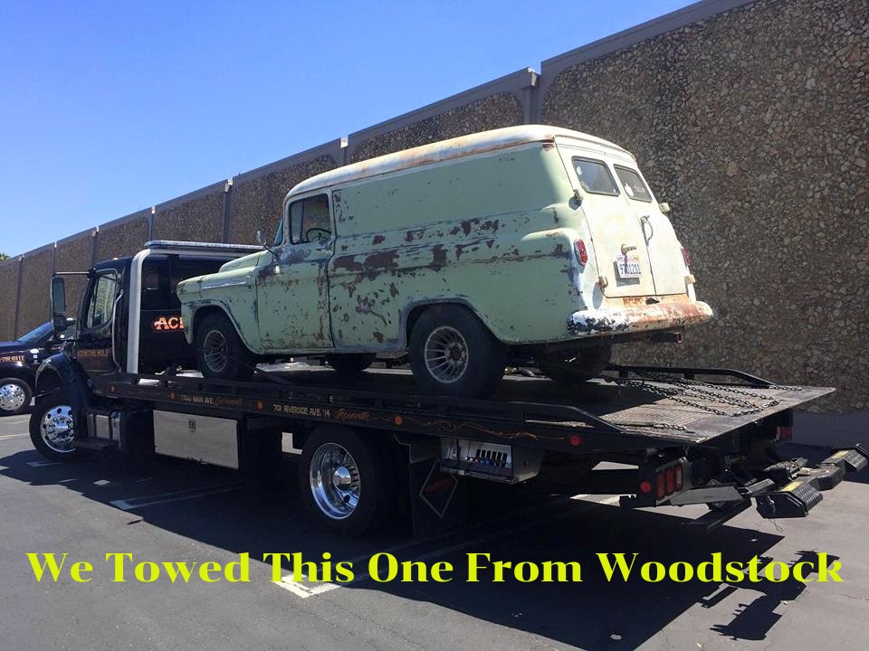 Every so often we our tow trucks move a vehicle that screams at us with a story, and the panel truck felt like it was straight from Woodstock. 